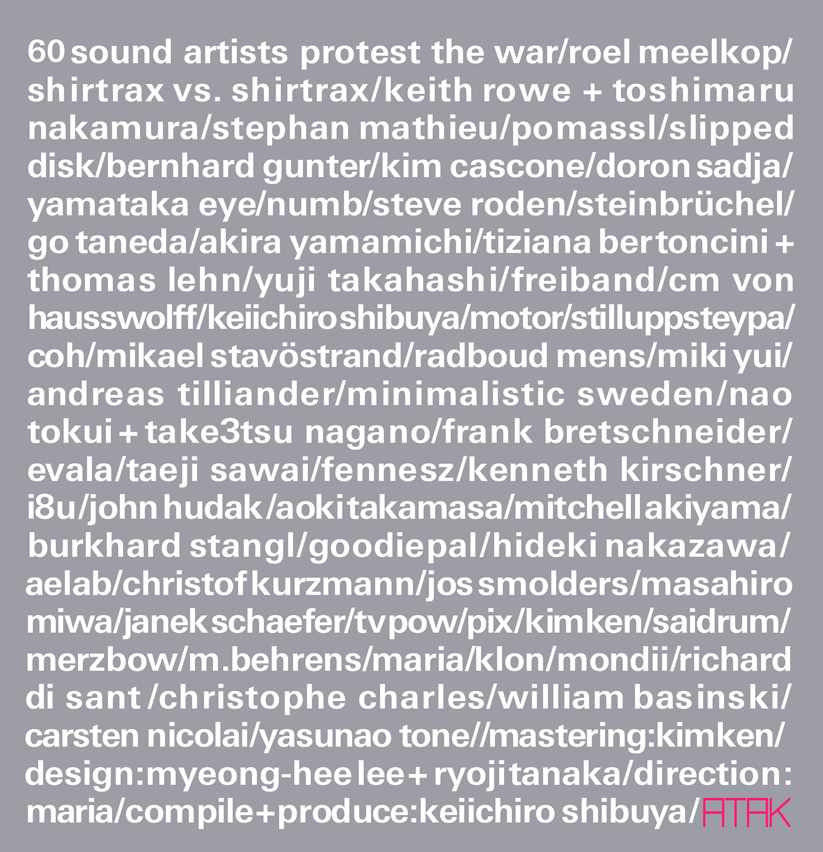  60 sound artists protest the war V.A.